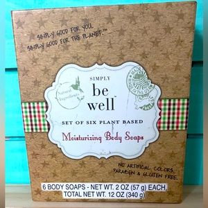 New in box!Set of 6 lovely scented soaps. Paraben free. Cute gift idea!!